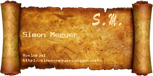 Simon Megyer névjegykártya